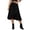 Black, variant on Best Buy Women's Chiffon Elastic High Waist Pleated A-Line Flared Maxi Skirts Ndbuld Floral Vintage Mid-length A-line Skirt Girl,Blue,L