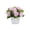 #1594-Pink, variant on Cheapark Potted Rose Artificial Flower Mini Faux Bloom Arrangement With Square Pot For Office Desktop Living Room Daily Permanent Decor