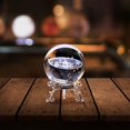 thumbnail image 1 of Galaxy Ornament 236 Inch Glass Sphere with Metal Holder Inner Carved Desktop for Home Bedroom Decorative, 1 of 3