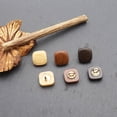 thumbnail image 5 of Nvzi Botones cuadrados de resina, 50 piezas, 1,8 cm (0,71 pulgadas), color beige, resina + mango de aleación de metal, diseño retro para decoración de ropa y proyectos de manualidades., 5 of 5
