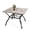 Natural, variant on CHINNLUU 63" 6-Person Outdoor Rectangular Metal Dining Table with 1.97" Umbrella Hole, All-Weather Resistance Patio Table -（63“ x 37.8” Black）