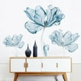 thumbnail image 5 of Calcomanías de pared de flores azules Pegatinas de pared Peel and Stick Calcomanía extraíble Stick DIY Wall Art Home Decoración de pared para dormitorio Sala de estar Baño Decoración de pare, 5 of 5
