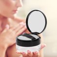 thumbnail image 3 of Portable Empty Powder Case Mirror Loose Powder Container Makeup Case with Powder Puff (Black), 3 of 6