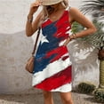 thumbnail image 4 of Yghzkop Women's Independence Day Patriotic Print Sleeveless Dress V-Neck Summer 4th of July Casual Beach Tunic Midi Dress with Pockets, 4 of 7
