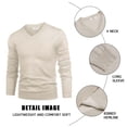 thumbnail image 5 of COOFANDY Men V Neck Casual Knitted Pullover Sweater Slim Fit Soft Plain Sweater, 5 of 6