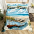 thumbnail image 2 of Erosebridal Beach Theme Comforter Cover King, Coastal Lodge Cabin Bedding Sets King Size, Reversible 3 Pieces, (No Comforter), 2 of 6