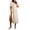 White, variant on Women's Textured Sweetheart Neck Short Sleeve Dress with Smocked Bodice and Tied Waist 80% Polyester 20% Cotton
