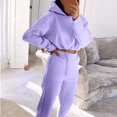 thumbnail image 1 of Jogging Suits For Women 2 Piece Sweatsuits Tracksuits Outfits Ladies Long Sleeve Crop Hoodie Tops Sweatpants Sets, 1 of 4