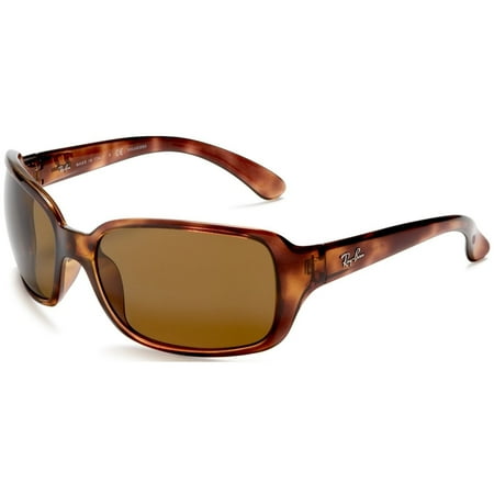 Ray-Ban Women's Polarized Highstreet RB4068-642/57-60 Brown Wrap Sunglasses
