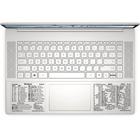 Windows + Word/Excel (for Windows) Quick Reference Guide Keyboard Shortcut Stickers, No-Residue Vinyl