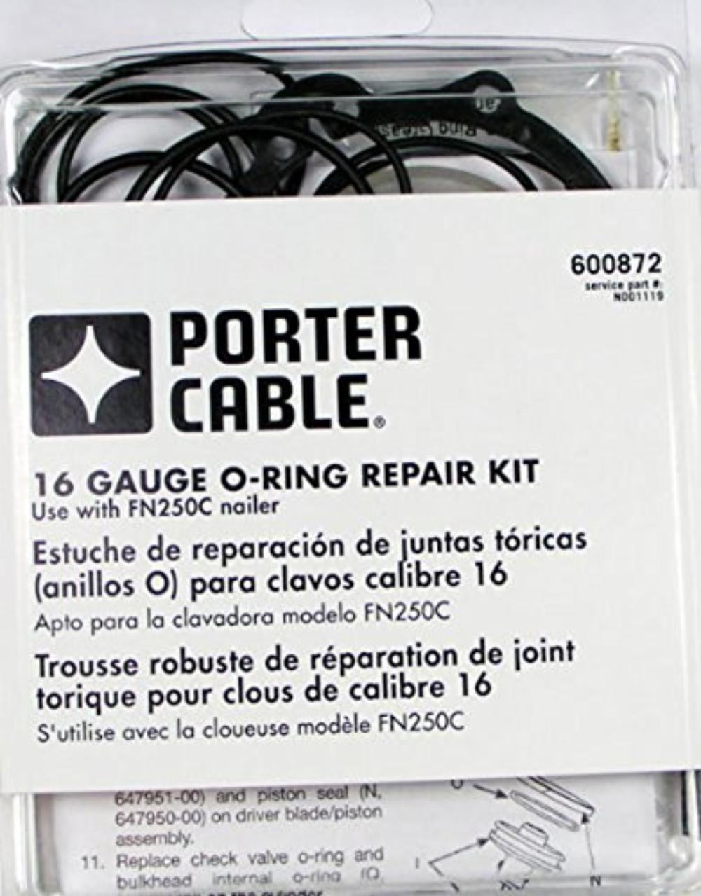Porter Cable Genuine OEM Replacement O-Ring Kit # N001119 