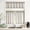 Stripe Gray, variant on TOPICK Striped Kitchen Curtains and Valance Set 24 Inch Small Linen Curtains for Cafe Living Room Bathroom Farmhouse 3 Pieces Set Rod Pocket Green