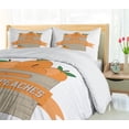 thumbnail image 5 of Ambesonne Peach Duvet Cover Sets, Fresh Ripe Fruits in a Box, 2-Queen, Apricot Dusk and White, 5 of 7