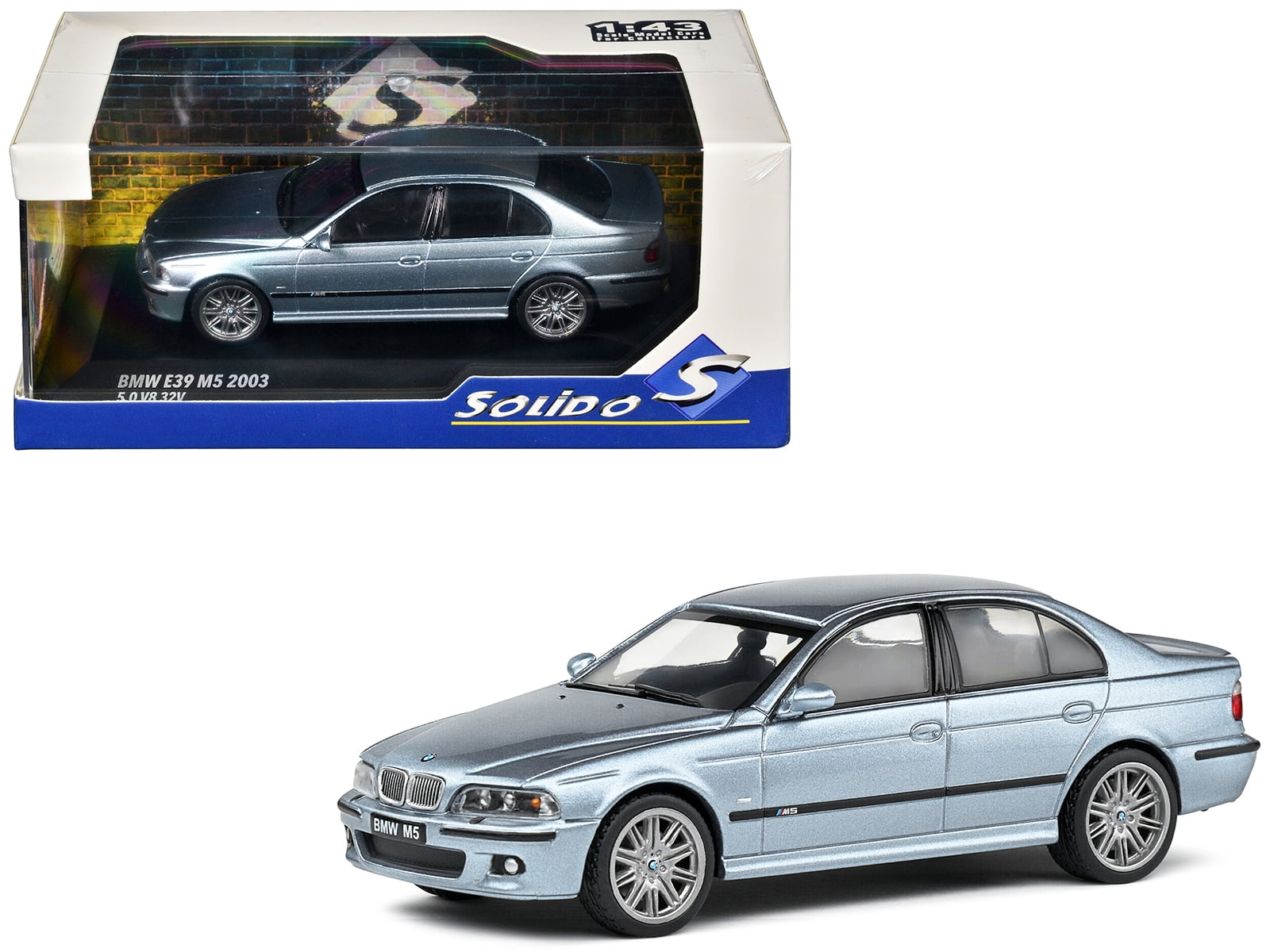 2003 BMW E39 M5 Silver Water Blue Metallic 1/43 Diecast