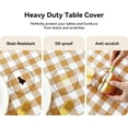 thumbnail image 4 of Rectangle Vinyl PVC Tablecloth, 100% Waterproof Buffalo Plaid Plastic Table Cloth, Oil Proof Heavy Duty Wipeable Table Covers for Dining/Camping/Picnic/Outdoor - 54 x 78, Light Blue, 4 of 6