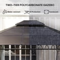 thumbnail image 4 of Outsunny Pavillon à Toit Rigide à Double Toit 10 Pieds x 12 Pieds avec Rideaux, Noir, 4 of 10