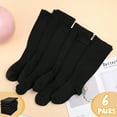 thumbnail image 2 of Hengguang 6 Pairs Plus Size Compression Socks for Women Men, Extra Wide Calf 20-30 mmHg 14.8 Inches, Solid Black Swelling Comfort Socks, 2 of 8