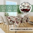 thumbnail image 4 of Christmas Tablecloths for Rectangle Tables 60 X 84, Truck Christmas Tree Tablecloth, Stain Proof Dining Table Cover for Holiday, 4 of 5