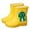 Yellow-B, variant on ibiyuan Rain Shoes Kids Waterproof Boots Flexible Cute Printed Natural Rubber Toddler Rainboots Adjustable Drawstring Non- Outdoor Hunting Rainboots Easy-On,9-9.5 Years