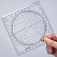 thumbnail image 5 of RUISINERY Rotatable Ruler Geometric Ruler Mathematics Measuring Tool Multifunctional Draft Rulers Circular Drawing Template Ruler, 5 of 7