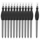 thumbnail image 2 of Juego de 12 limas de uñas de acero inoxidable de doble uso, empujador de piel muerta, tenedor, herramientas de manicura, recortador de cutículas (negro), 2 of 7