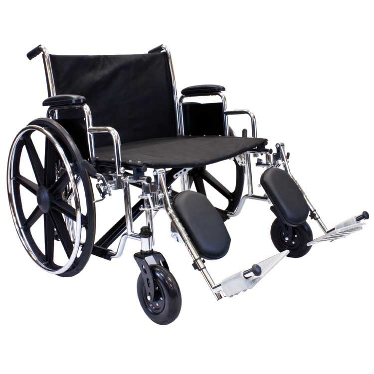 Extra Wide Bariatric Wheelchair Swing Away Footrests 28"