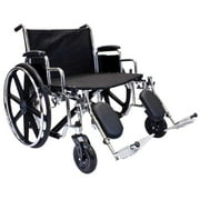 Roscoe Medical W7HD28S Extra Wide Bariatric Wheelchair Chrome finish