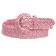 thumbnail image 2 of Women's 1 1/4" Inch Wide Hand Made Metallic Braided Woven Casual Belt, 2 of 2