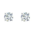 thumbnail image 3 of 1 Carat 4-Prong Set Diamond Stud Earrings in 14K White Gold (Screw-back), 3 of 6