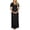 Black, variant on Women's Maternity Lace Maxi Dress, 400g Stretch Spandex Lace V-Neck Short Sleeve Floor-Length Gown, Elegant Photoshoot & Baby Shower Maternity Long Dress, 1pc, S/M/L/XL