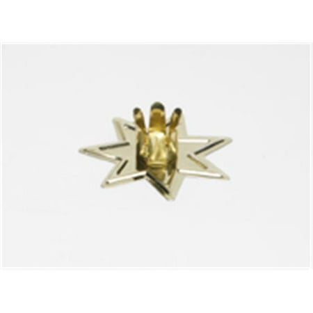 Brass Star Holder - Biedermann & Sons HX260 0.5 in. Star Candle Holder, Brass - Pack of 100