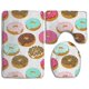 thumbnail image 1 of ABPHQTO Donut dulce Juego de alfombras de baño de 3 piezas Alfombra de baño Alfombra de contorno y tapa de inodoro, 1 of 2