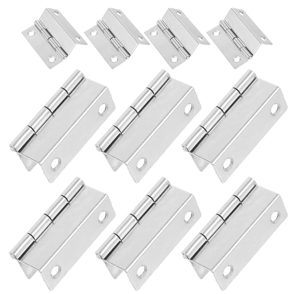Hemobllo 10-Pack Kitchen Cabinet Hinges, Iron Right Angle Flat Design, 180-Degree Opening for Cabinets, Furniture, and Home Doors