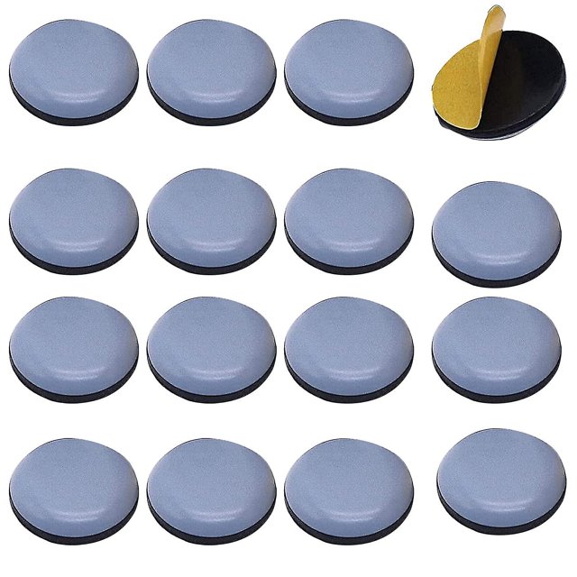 Deslizadores autoadhesivos para muebles, 16 Uds., deslizadores de muebles reutilizables de 25mm, deslizadores de patas para sillas y alfombras, muebles redondos