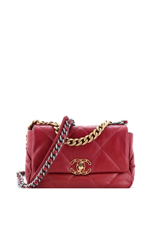 Pre-Owned 19 Flap Bag Quilted Leather Medium By Rebag