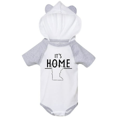 

Inktastic It s Home- Minnesota State Outline Gift Baby Boy or Baby Girl Bodysuit