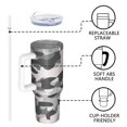thumbnail image 5 of Camouflage 40oz Tumbler– Stainless Steel Insulated Tumbler with Handle and Straw, Large Capacity Travel Cup for Hot & Cold Drinks, 5 of 6
