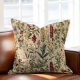 thumbnail image 3 of Pillow Covers 16x16 Inch, Rustic Botanical Linen Pillowcase with Invisible Zipper, Vintage Floral Wildflower Decorative Throw Pillow Covers Cushion Case for Couch Sofa Bed Living Room, 3 of 9