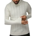 thumbnail image 4 of X RAY JEANS Mens Cable Knit Roll Neck Sweater, Cream, S, 4 of 5