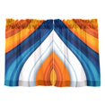 thumbnail image 7 of Yayeee Kitchen Curtains Tier Pair Light Filtering 27"x36" Rod Pocket Short Cafe Window Panel, Orange Abstract Wavy, 7 of 7