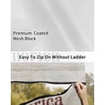 thumbnail image 6 of 4th of July RV Awning Sun Shade Screen 9'X7' United States of America Mesh Sunscreen Stars Stripes Wood Grain Awning Shade Screen with Zipper UV Blocker Completed Kits for RV Motorhome Camper, 6 of 7