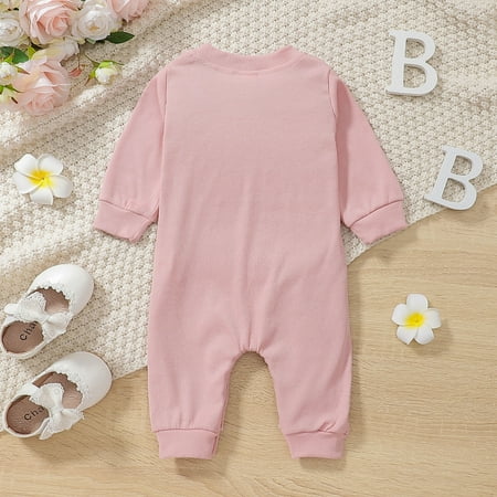 

Gubotare Long Sleeve Bodysuit Baby Girl Baby and Toddler Boys Snug Fit Footed Cotton One-Piece Romper Jumpsuit Pink 9-12 Months