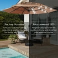 thumbnail image 3 of Best Choice Products 10ft 3-Tier Solar Patio Umbrella w/ 24 LED Lights, Tilt Adjustment, Easy Crank - Yellow, 3 of 7