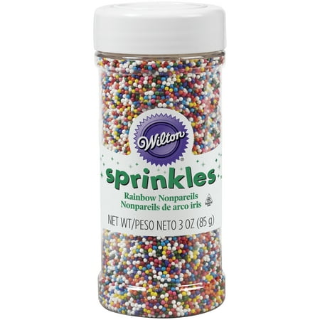Wilton Sprinkles, Rainbow Nonpareils, 7.5 oz (Best Sprinkles For Baking)