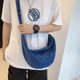 thumbnail image 3 of Bolso Masa Informal Unisex Bolso Diario Mezclilla Gran Capacidad para Pareja (azul Oscuro), 3 of 9