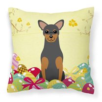 Easter Eggs Design Dog Art Fabric Decorative Pillow