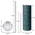 thumbnail image 5 of 20oz Math Equations Dark Green Formula Pattern Skinny Tumblers Stainless Steel Tumbler with Lid and Straw,Vacuum Insulated Double Wall Travel Tumbler Cups with Cleaning Brush for Coffee,Tea, 5 of 6