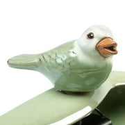 Smart Solar Black Clay Ceramic Bird Solar Fountain