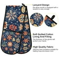 thumbnail image 2 of Yayeee Double Oven Mitt Kitchen Heat Resistant Baking 35" x7" Quilted Glove, Christmas Splendor, 2 of 6