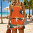 thumbnail image 4 of 2 Piece Sets for Women Tropical Summer Casual Sleeveless Shorts Outfit Lounge Travel Casual Matching Outfit, 4 of 5